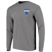 Kentucky Image One Softball Player Comfort Colors Long Sleeve Tee